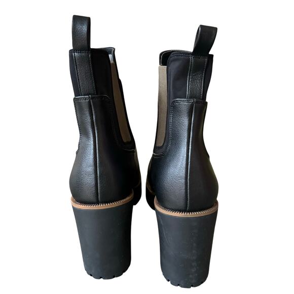 CHINESE LAUNDRY Good Day Bootie Black Chunky Boot Lug Sole Platform Size 9.5 - Picture 8 of 11